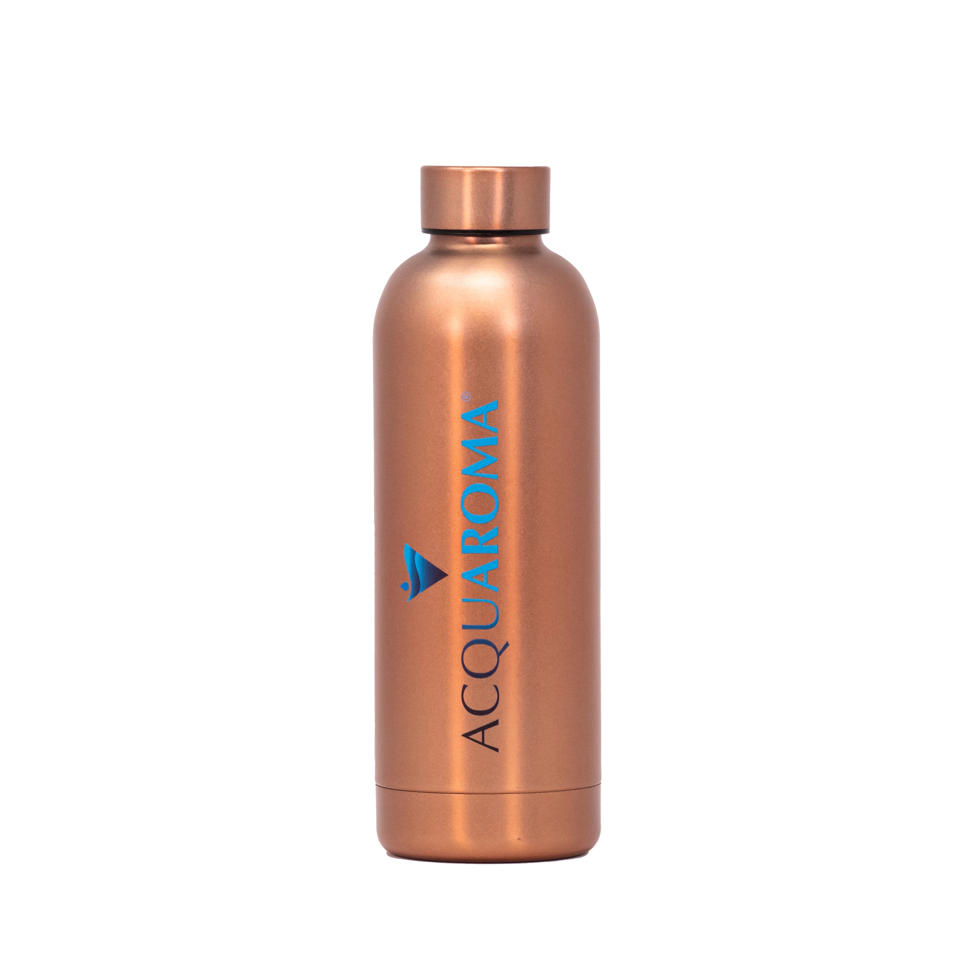 WATER BOTTLE ROSE GOLD [logo verticale]